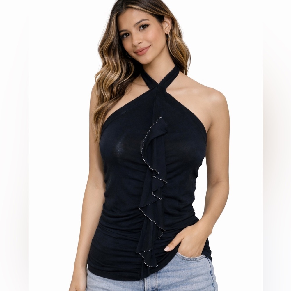 Black Halter Top​​